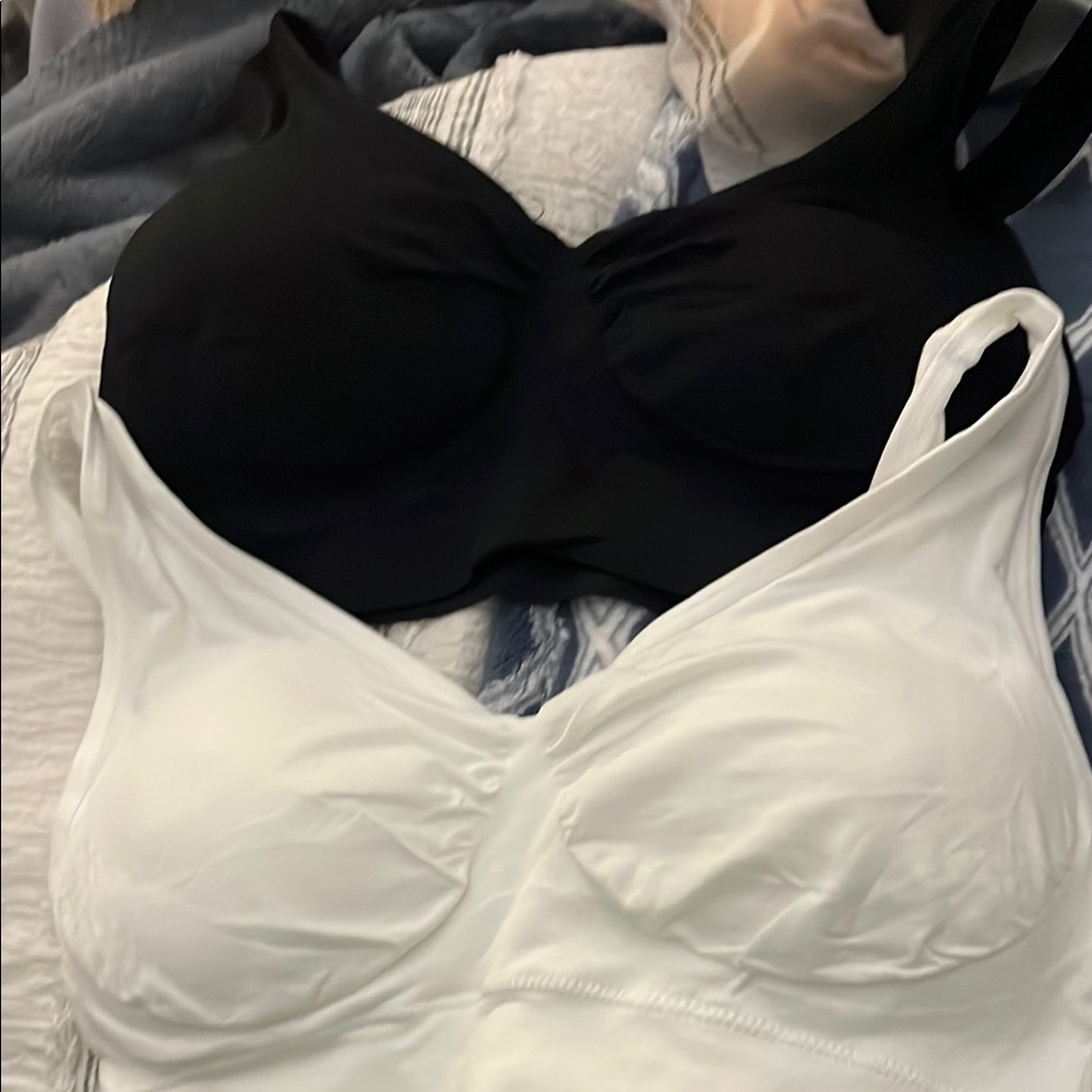 Black and White Women's sports bras